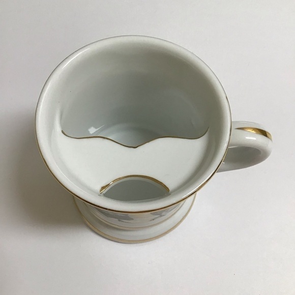 Mustached Men Shaving Mug Knobler Japan Mid Century Barber Razor Brush Vintage - Picture 11 of 13